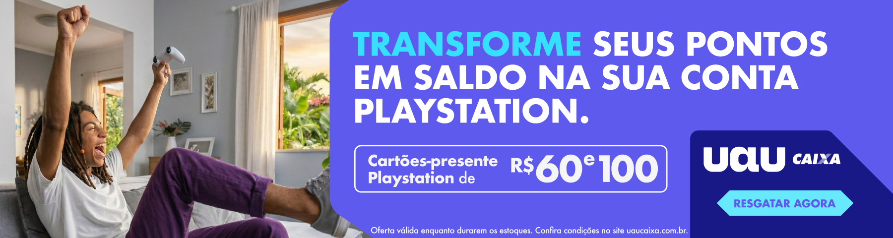 Banner Home | Cartão Playstation