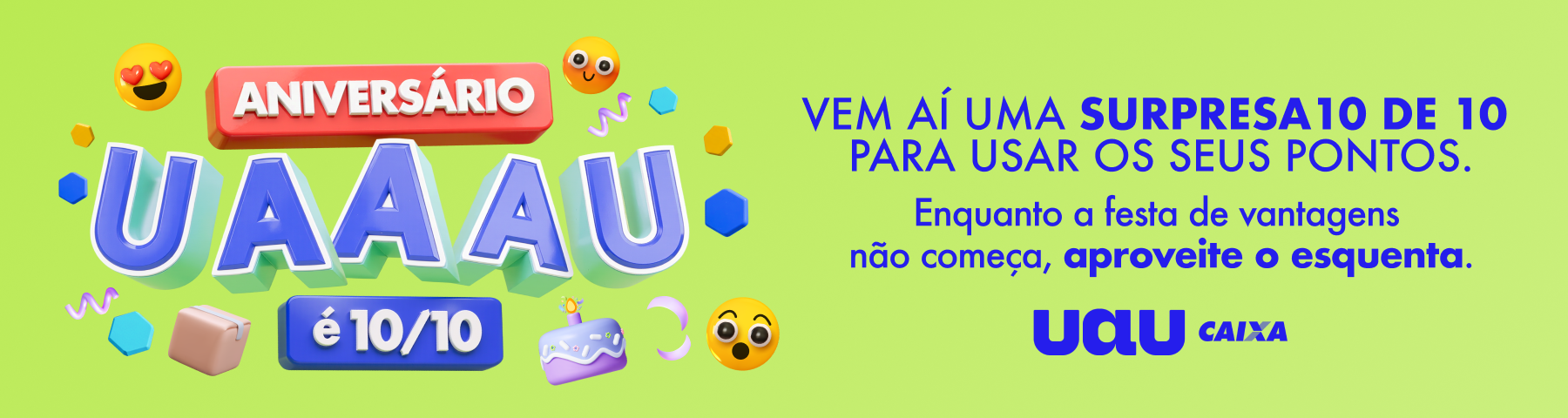 Banner Home | Aniversário Uau | Aquecimento